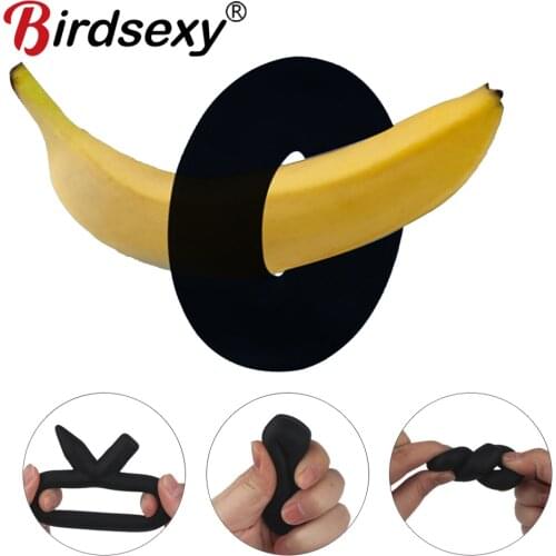 Penis Ring Elastic Scrotal Binding Delay Ejaculation Clitoris Stimulation Male Chastity Device Cock Ring Adult Sex Toys for Men