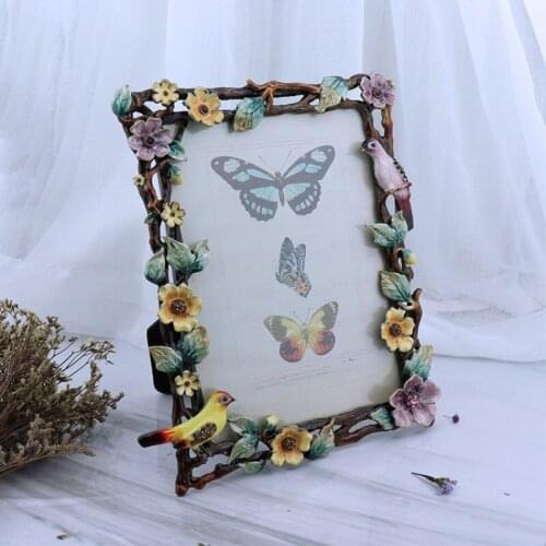 Creative Garden Metal Photo Frame Set 7 Inch European Photo Frame Retro Diamond Enamel American Classic Photo Frame