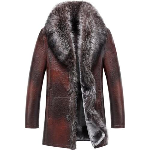 New Arrival Fashion High Quality Jaket Men Large Leather Winter Warm Casual Faux Fur Thick Plus Size M L XL 2XL 3XL 4XL 5XL