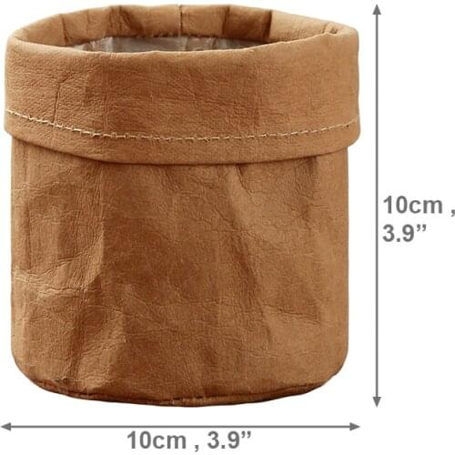 Plant Pot Coat Kraft Paper Flower Cover Waterproof Multifunctional Basket Cosmetic Bag Reusable For Home Decor Garden Bin