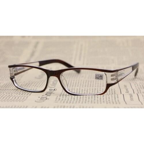 Woman Presbyopic Reading Glasses Simple Eyewear Square Frame Clear Lens Men 1.0 1.5 2.0 2.5 3.0 3.5 4.0 R154