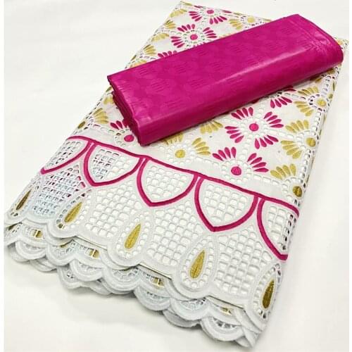 SJ Lace 2.5+2.5 Yards Nigerian Lace Fabric 2021 High Quality Swiss Voile In Switzerland For Women Daily Dress Unique Desig T1-96