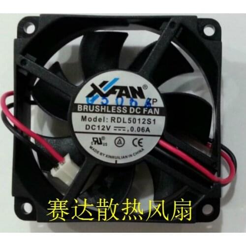 Brand new 5012 0.06A RDL5012S1 50*50*12MM dual line heat sink fan 12V