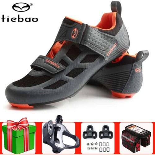 Tiebao Men Cycling Shoes Triathlon Professional Breathable Road Bike Bicycle Self Lock Racing Athletic Sneakers Women zapatillas