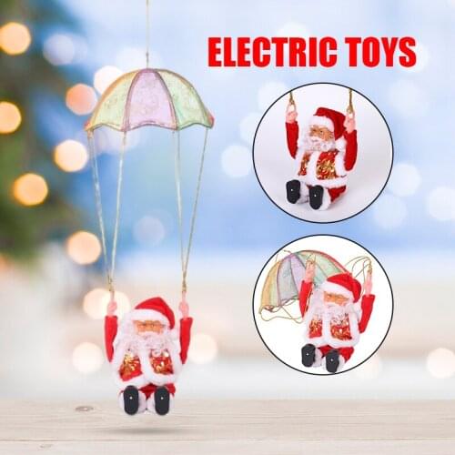 Tumbling Parachute Santa Electric Music Snowman Childrens Toys Christmas Gifts Xmas Home Decorations SAL99