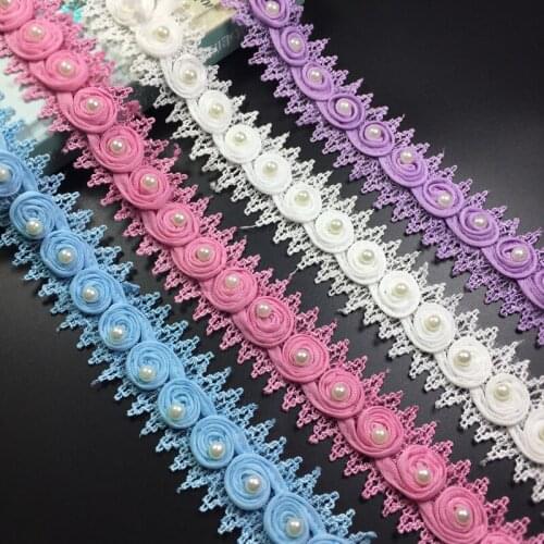 Water Soluble Lace Plus Chiffon Bead Lace Lace DIY Handmade three-dimensional Lace