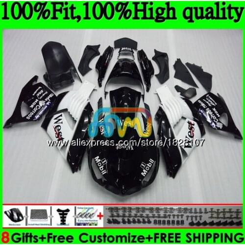 Injection For KAWASAKI ZX 14R ZX14R 06 White west 07 08 09 10 11 21BS.53 ZZR1400 ZX-14R 2006 2007 2008 2009 2010 2011 Fairing