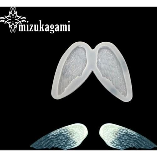 UV Resin Jewelry Liquid Silicone Mold Angel Wings White Resin Molds Charms For DIY Handwork Jewelry Finding Accessories