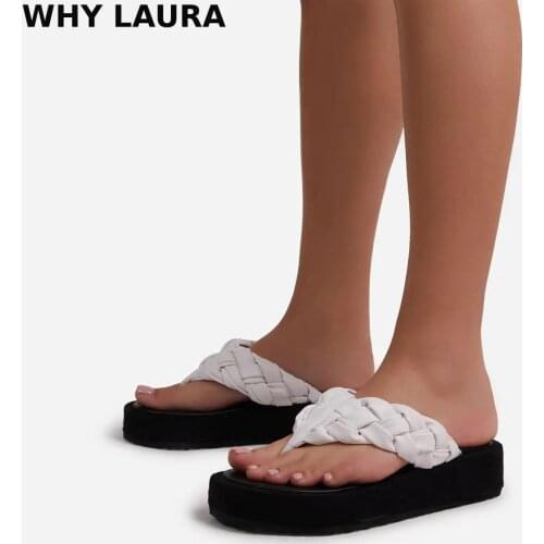 2021 Womens Slippers Fashion Summer midheel slippers Sweet beach beach flip-flops Platform Soles Outdoor beach non-slip feet Pl
