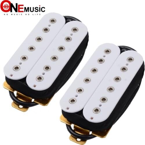 6 String Electric Guitar Pickups Humbucker Dual in Line Adjustable 12pcs Hex Screw Pickup White