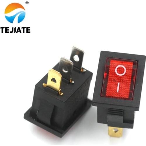 10PCS Boat-type Switch KCD1-1 Water Dispenser Ship Shaped Rocker Power Button Toggle Microswitch 3 Feet 2/3Gear