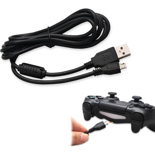 100pcs 1.8M Charging USB Data Cable With Magnetic Ring Cable Cord For Sony PS4 Slim Game Controller