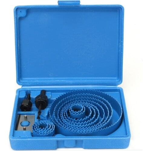 13Pcs Hole Saw Drill Bit Kit Wood Sheet Cutting Drilling Tool 19-127mm Mandrels Saws Core Drill Bits Woodworking Cutter Set