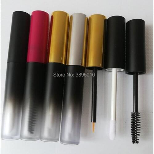 4ml Lip gloss tubes Gradient Black Mascara Tube Empty revitalash Eyelash Bottles DIY make up cosmetic packing container F496