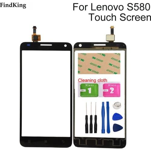 5.0''Touch Screen Glass For Lenovo S580 S 580 Digitizer Panel Front Glass Lens Sensor Tools Adhesive Gift