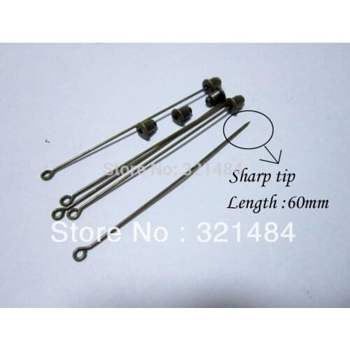 Antique bronze 60mm hijab pins and backs muslim fashionable straight stick pin islamic scarf safety hijab khaleeji fixed pins