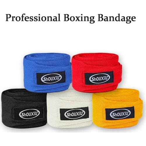 Boxing Bandages Fighting Hand-Wrapped Belts Wrist Support Elbow Knee Padshigh Elasticity Cotton Training Workout Wrist Wrap 5m