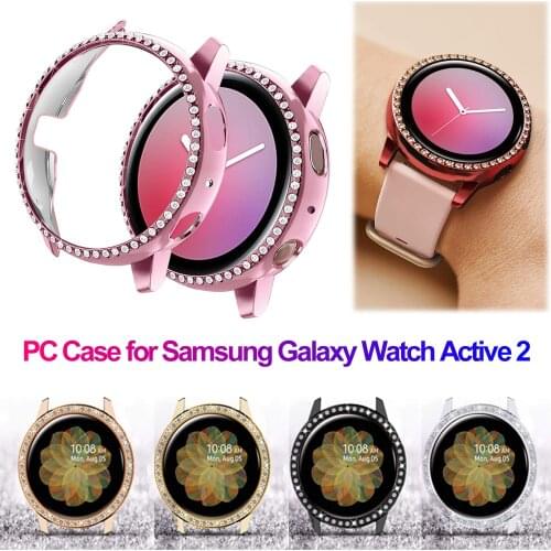 Bling Diamond Hard PC Watch Case Bumper Frame Full Cover Cover Protector Shell Skin for Samsung Galaxy Watch Active 2 40mm 44mm