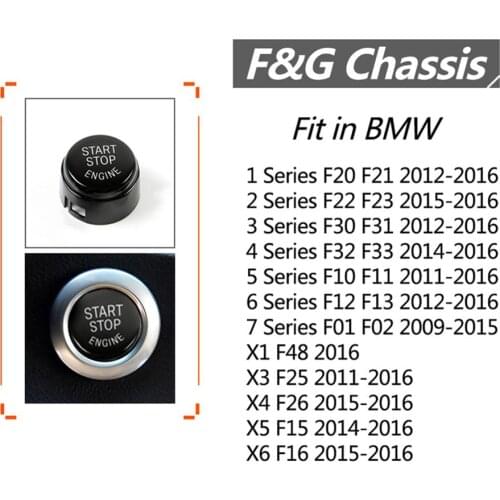 For BMW F20 F21 F22 F23 F30 F31 F32 F33 F01 F02 X1 X3 X5 Car Styling Accessories Start Stop Engine Button Cover Trim