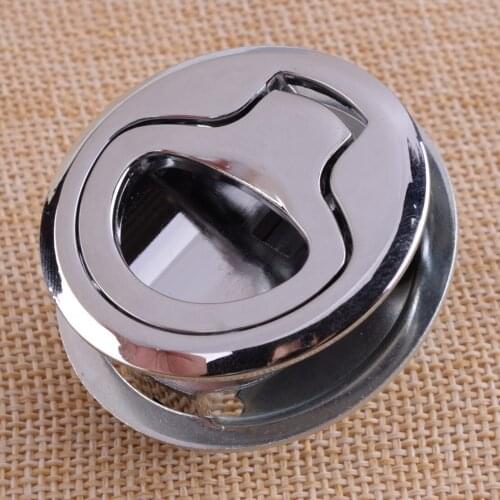 DWCX 45mm Silver Stainless Steel Flush Pull Slam Latch Mount Hatch Lift fit For Yatch Marine Boat RV