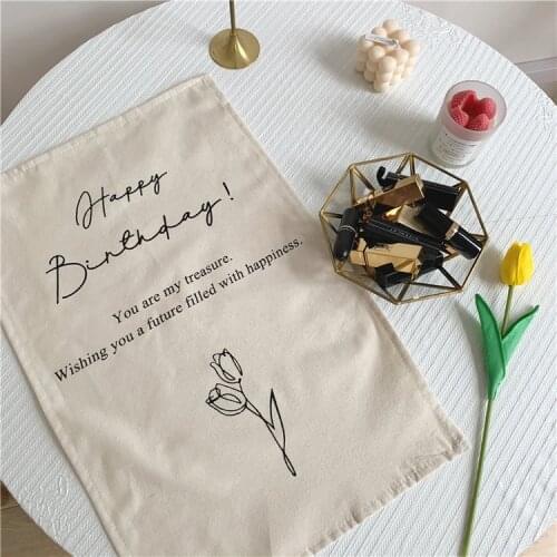 Ins birthday decoration cotton canvas background childrens room wall decoration wall hanging Tapestry