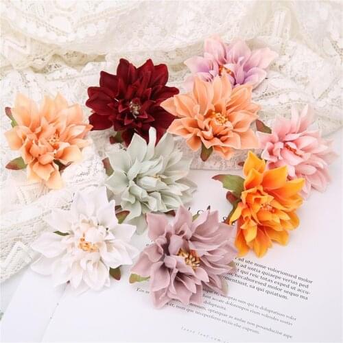 10Pcs Silk Artificial Flowers Chrysanthemum Christmas Party Home Wedding Decoration DIY Vase Accessories Flowers For Decoration