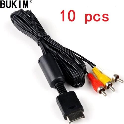 BUKIM High Quality10 pcs 1.8m RCA AV Cable for PS3 AV Component TV Video Cable for Playstation 3 PS3/2