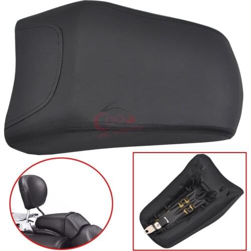 Motorcycle Rear Passenger Seat Pad Black Fits For Harley FLSTF Fat Boy 2008-2014 Rear Passenger Soft Seat Pad Accessories