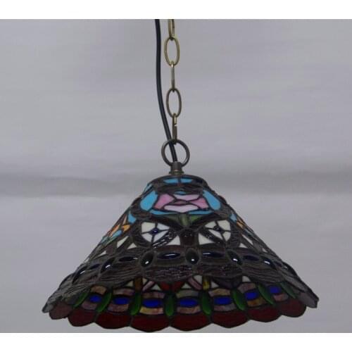 Creative American Dragon Tail Tiffany Stained Glass Retro Bedroom Bedside Hotel Restaurant Chandelier luminaire