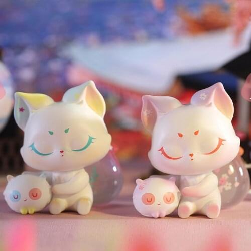 Little Fox Sakura Series Blind Box Toy Figure Designated Style Cute Anime Animal Gift Free Shipping Surprise Doll Blind Toys