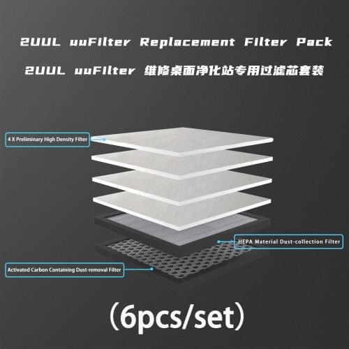 MasterXu 2UU 2UUL uu Filter uuFilter DeskTop Fume Extractor Smoke Absorber replacement filter pack 6pcs for one set