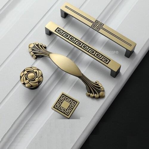 Cupboard Kitchen Hardware Antique Copper Closet Furniture Knobs Cabinet Drawer Handles Brass Knurled Suitcase Pulls