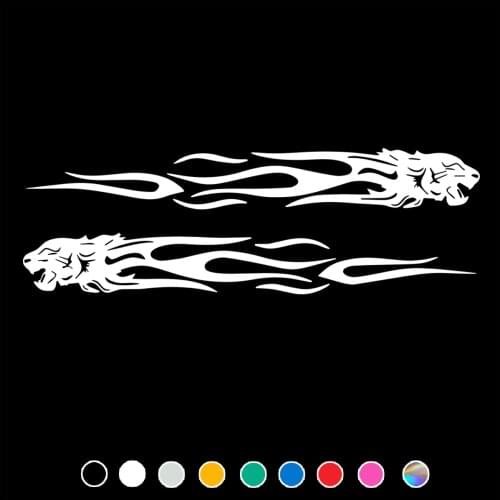 Car Sticker Flame Lion Decal For Cars Auto Motorcycle Helmet Bumper Window Door Body JAYJOE Dropshipping Vinyl Car Stickers