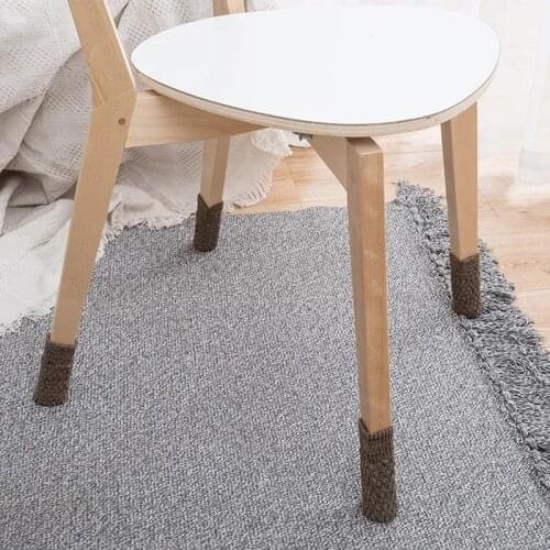 Non-Slip Knitting Furniture Leg Covers 8 Pieces/Lot Dinning Chair Foot Socks Pad Wear-Resistan Table Leg Protectors Caps Thick