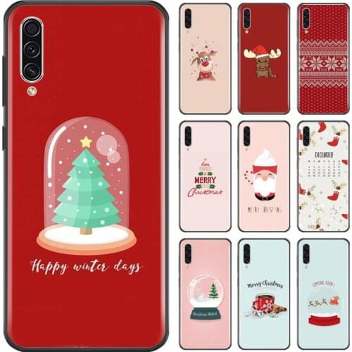 New Year Gifts Christmas deer black Phone Case Hull For Samsung Galaxy A 3 6 7 8 10 20 30 40 50 70 71 10S 20S 30S 50S PLUS