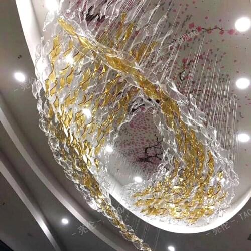 Sales Department Sandbox Ballroom Art Chandelier Large Hotel Lobby Aisle Villa Glass Crystal Lamps Customized