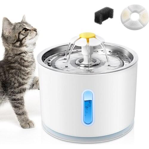 Pet Automatic Water Fountain With Filter Cat/Dog Drinking USB Automatic Dispenser Super Quiet Drinker Feeder Pet Supplies