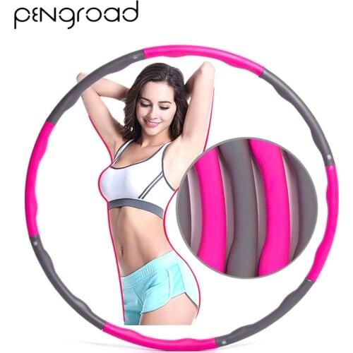 PENGROAD Removable Sport Hoops Crossfit Fitness Foam Hoop Hard Tube Circle Gym Bodybuilding Workout Fat Loss Fitness Equipment