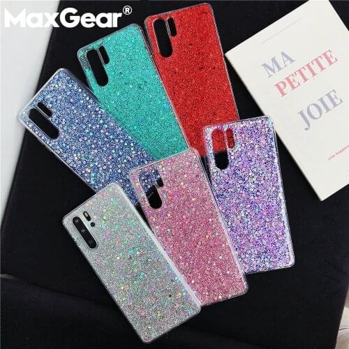 Silicone Bling Glitter Crystal Sequins Phone Case For Huawei P Smart P30 P20 Pro P10 P8 P9 Lite 2017 Nova 2 2S 2i 3i 4 3 E Cases