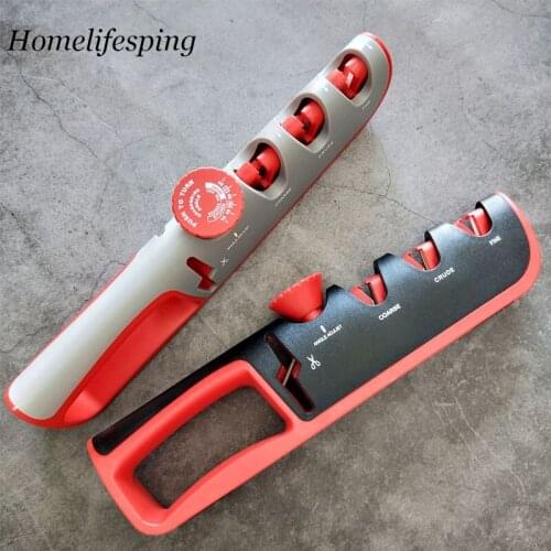 Knife Sharpener Angle Adjustable 4 Stages Scissors Sharpening stone Professional Kitchen Grinder knives Whetstone Sharpener Tool