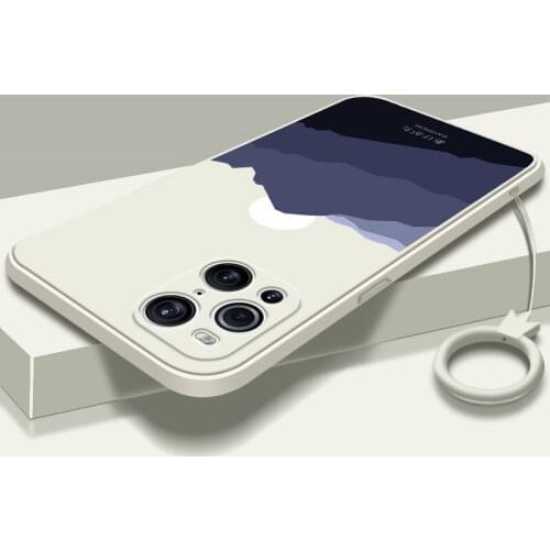 Liquid Silicone For Oppo Find x3 Case Daybreak Painting For Find x2 lite neo Reno 5k 5 Realme GT A53 A55 A72 A93 Shell Cover