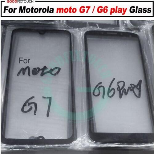 1-50pcs For Motorola moto G7 Front Glass Touch Screen Top Lens LCD Outer Panel Repair For MOTO G6 play glass