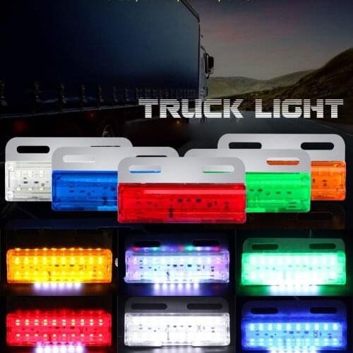 1Pc 24 LED Truck Side Marker Lights Warning Tail Light Car Auto Trailer Lamps Amber DC24V For Truck Decoration Lorry Signal Lamp