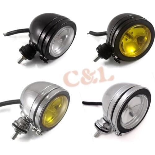 1 Pcs Motorcycle Retro Spot Light Fog Light Passing Driving Head Light Fit For Harley Honda Suzuki