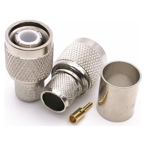 1pcs TNC Male Plug Crimp for RG8 RG165 LMR400 7D-FB Cable RF Coaxial Adapter Connectors