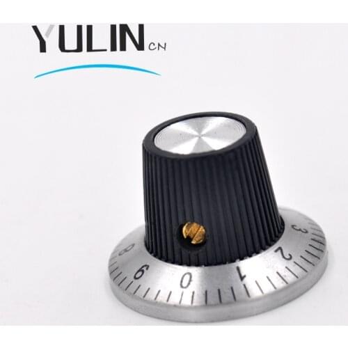 10pcs/lot C1 A Type 360 Degree Scale Dials 10 Turn Concentric Volume Switch Control Rotary Digital Potentiometer Knob 6mm Shaft