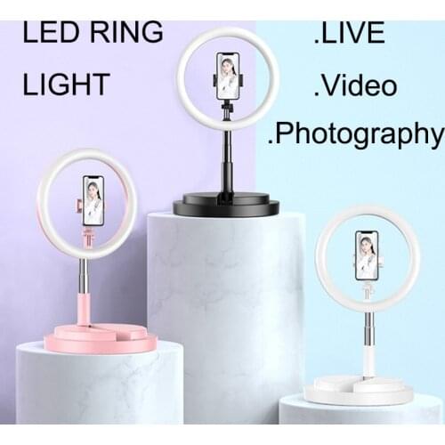 12 inch Dimmable LED Selfie Ring Light with Tripod 160cm USB Lamp Big Photography Ringlight Stand for Phone Studio Desktop floor