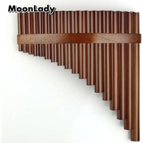 18 Pipes BrownPan Flute F Key High Quality Pan Pipes Woodwind Instrument Traditional Musical Instrument Bamboo Pan flute