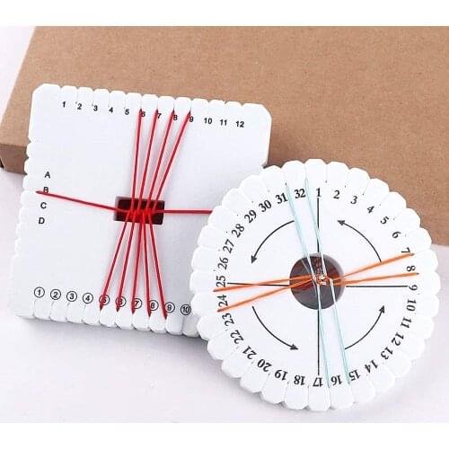 2Pcs/lot Bracelet Knitting Kumihimo Disc Disk Tray Braided Rope Knot Knitting Tool Thread Handmade Jewelry Desgin Board