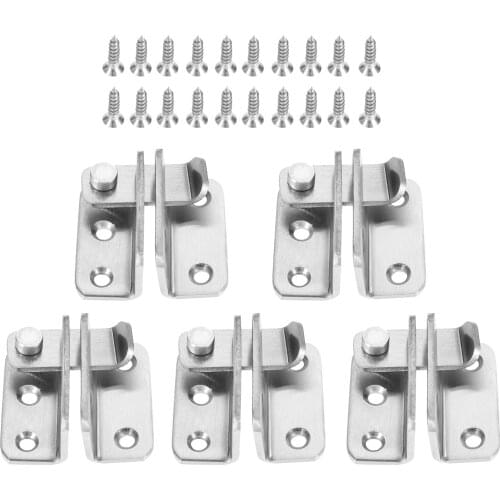 4/5 Pcs Door Hasp Latches Left Right door Latch for Doors Window Cabine Drawer Furniture Anti-theft Lock Hardware